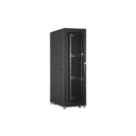 DIGITUS 42U serverový stojan, Unique Series, dveře z děrované oceli 2050x600x1000 mm, barva černá (RAL 9005)