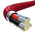 Baseus Rapid Series nabíjecí / datový kabel 3v1 Type-C/ (Micro USB + Lightning PD 20W + USB-C) 1.5m červená