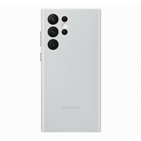 Samsung Kožený zadní kryt pro Samsung Galaxy S22 Ultra Light Gray