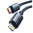 Baseus Crystal Shine Series nabíjecí, datový kabel USB-C Lightning 20W 1,2m, černá