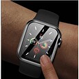 COTEetCI 4D sklo s celoplošným lepením s černým lemem pro Apple watch 41 mm