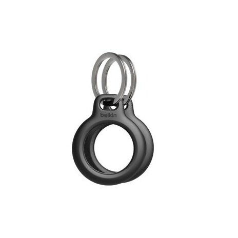 Belkin Bezpečné pouzdro na AirTag s kroužkem na klíče – černé – dual pack