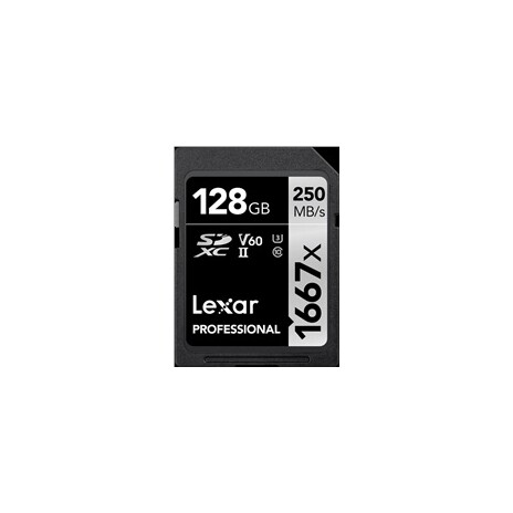Lexar Pro 1667X SDXC UHS-II U3 (V60) R250/W120 128G
