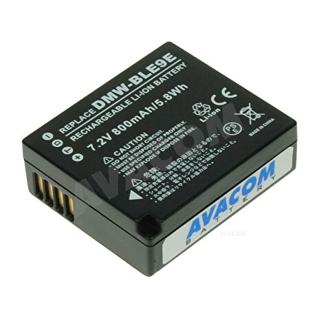 Náhradní baterie AVACOM Panasonic DMW-BLE9 Li-ion 7.2V 800Ah 5.8 Wh verze 2012