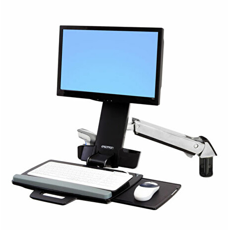 ERGOTRON StyleView® Sit-Stand Combo Arm,nástěnný držák do lišty LCD, klávesnice+ myš,sklopný
