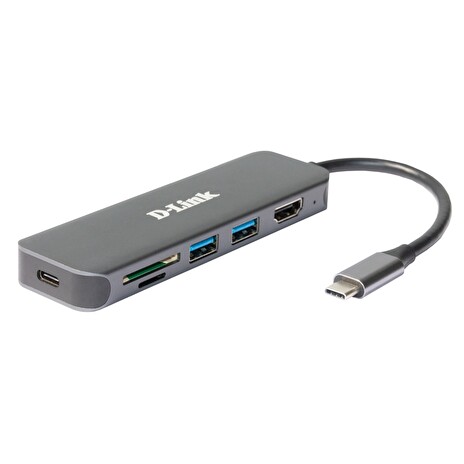 D-Link 6-in-1 USB-C Hub with HDMI/Card Reader/Power Delivery