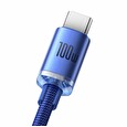Baseus CAJY000503 Crystal Shine Series Datový Kabel USB - USB-C 100W 2m Blue