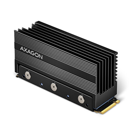 AXAGON CLR-M2XL, hliníkový pasivní chladič pro oboustranný M.2 SSD disk, výška 36 mm