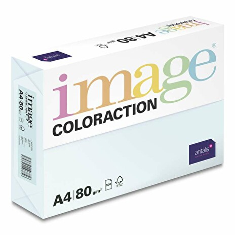Kancelářský papír Image Coloraction A4/80g, Lagoon - pastelově světle modrá (BL29), 500 listů