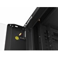 LANBERG Nástěnná jednodílná skříň 19", 4U 570x600 snadná a rychlá montáž (v rozloženém stavu) černá (RAL9004)