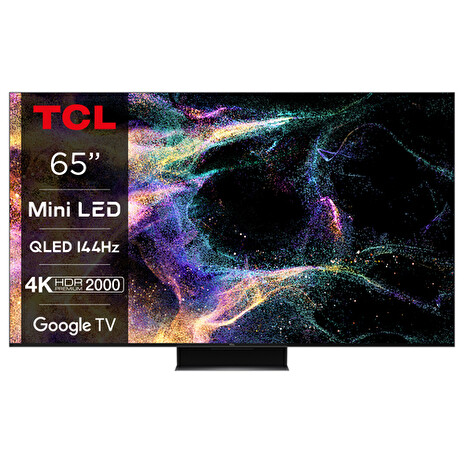TCL 65C845 TV SMART Google TV QLED/165cm/4K UHD/4400 PPI/144Hz/MiniLED/HDR10+/Dolby Atmos/DVB-T/T2/C/S/S2/VESA