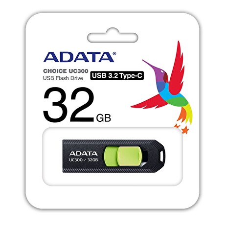 32GB ADATA UC300 USB 3.2 černá/zelená
