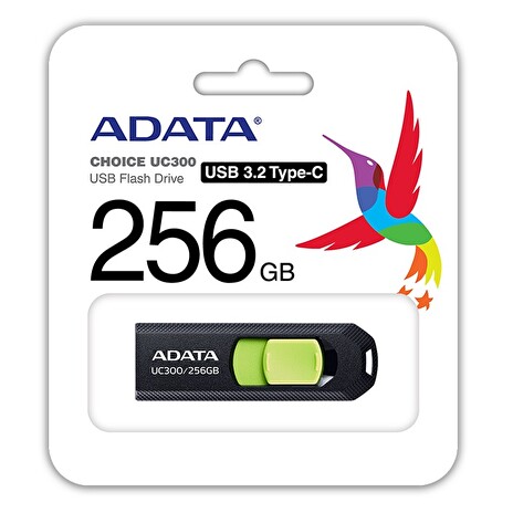 256GB ADATA UC300 USB 3.2 černá/zelená