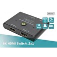 DIGITUS 8K HDMI přepínač, 2x1 černý