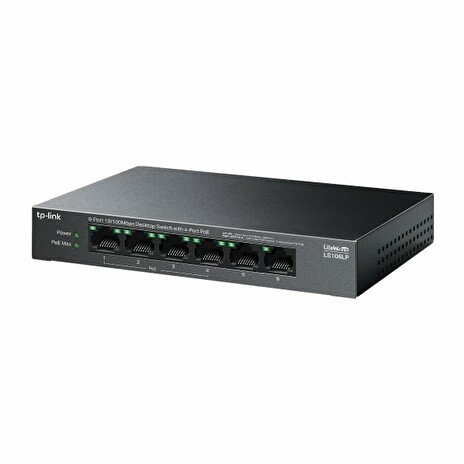 Switch TP-Link LS106LP 2x LAN, 4x LAN s PoE, 41W
