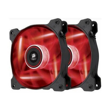 Corsair ventilátor Air Series AF120 LED Red Quiet Edition, 2x 120mm, 25dBA, Twin pack