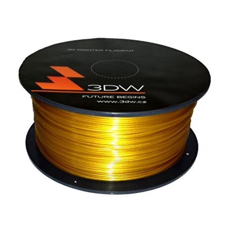 3DW - PLA filament pro 3D tiskárny, průměr struny 1,75mm, barva zlatá, váha 1kg, teplota tisku 190-210°C