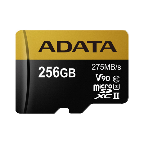 ADATA Premier ONE micro SDXC karta 256GB UHS-II U3 CL10 (čtení/zápis: až 275/155MB/s) bez adaptéru