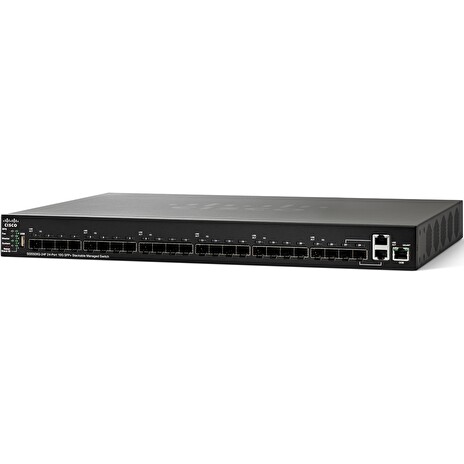 Cisco switch SG550XG-24F-K9-EU, 24x10G SFP+, 2x 10GBase-T, stack, management