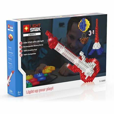 LIGHT STAX svítící stavebnice Liberty (3-in-1) - LEGO® - kompatibilní