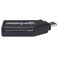 Manhattan USB-C Mini Multi-Card Reader/Writer, Hi-Speed USB, Mobile, 24-in-1