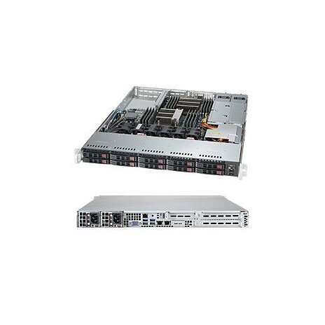 SUPERMICRO 1U server 2x LGA3647, iC622, 12x DDR4 ECC R, 10x 2,5 HS(8xSATA+2xSATA/NVMe), M.2, 2x750W, 2x10GbE, IPMI, WIO
