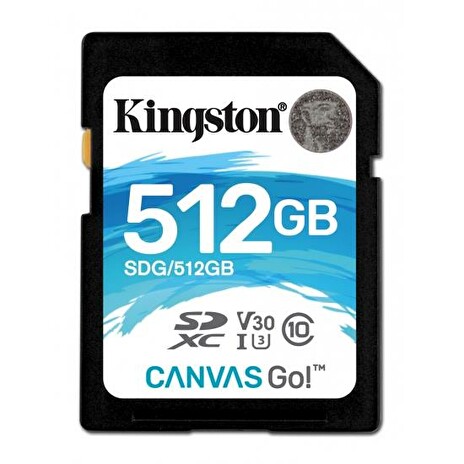 Kingston 512GB SDXC Canvas Go 90R/45W CL10 U3 V30