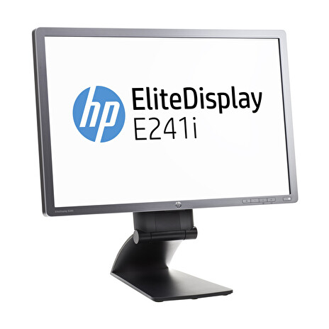 LCD HP 24" E241i; black/gray, A-, stand for desktop mini, thin client