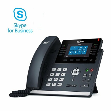 Yealink SIP-T46S IP tel., PoE, 4,3" bar. LCD, 27 prog.tl., GigE, Skype for Business