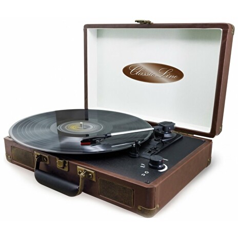 Soundmaster VCS3 gramofon/ 3x LP desky v balení/ Hliníkový přenosný kufr
