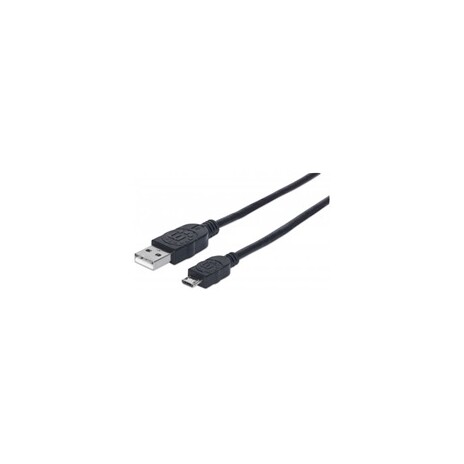 MANHATTAN kabel USB 2.0 Type-A Male to Micro-B Male, 4,5 m, Black