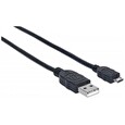 Manhattan kabel USB 2.0 Type-A Male to Micro-B Male, 4,5 m, Black