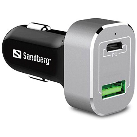 Sandberg Car Charger USB-C PD+QC3.0 63W