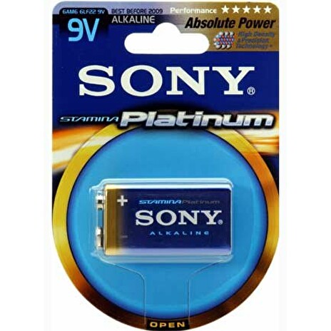 Sony alkalická baterie "STAMINA PLATINUM" - E block 9V - 1 ks v balení Eco Pack