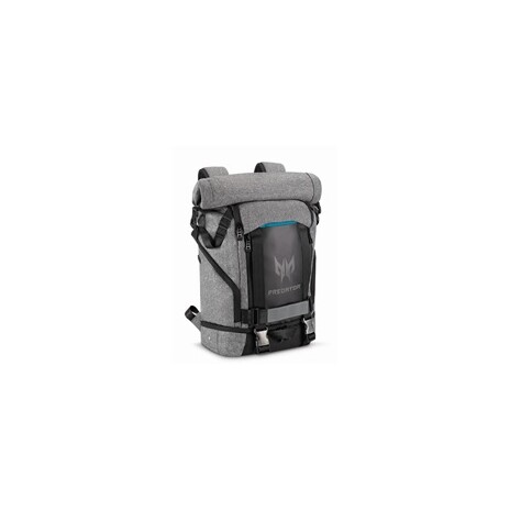 ACER PREDATOR GAMING ROLLTOP BACKPACK FOR 15" NBs GRAY n TEAL BLUE (RETAIL PACK)