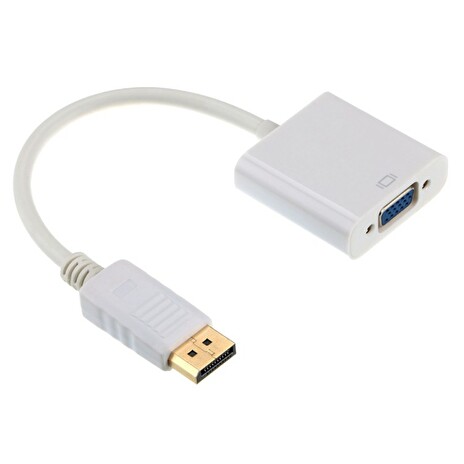 Gembird adapter displayport 1.1->VGA, on cable, white