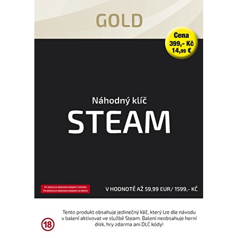Náhodný klíč Steam Gold
