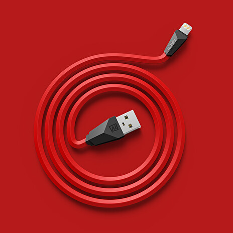 REMAX datový kabel ALIEN, lighting, 1m dlouhý, barva červenočerná